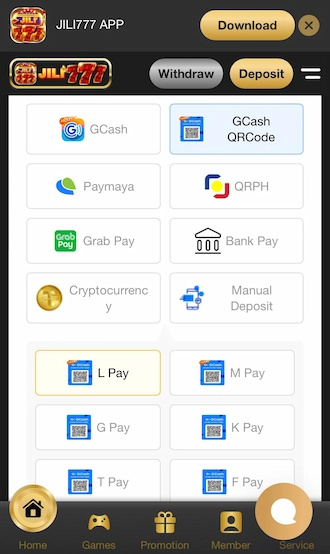 Step 1: Select the GCash QRCode option.