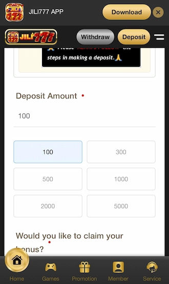 Step 2: Fill in the amount you want to make payment.