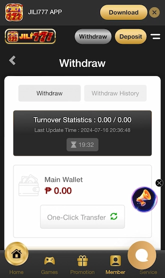 Step 2: Transfer all balances to the main wallet.